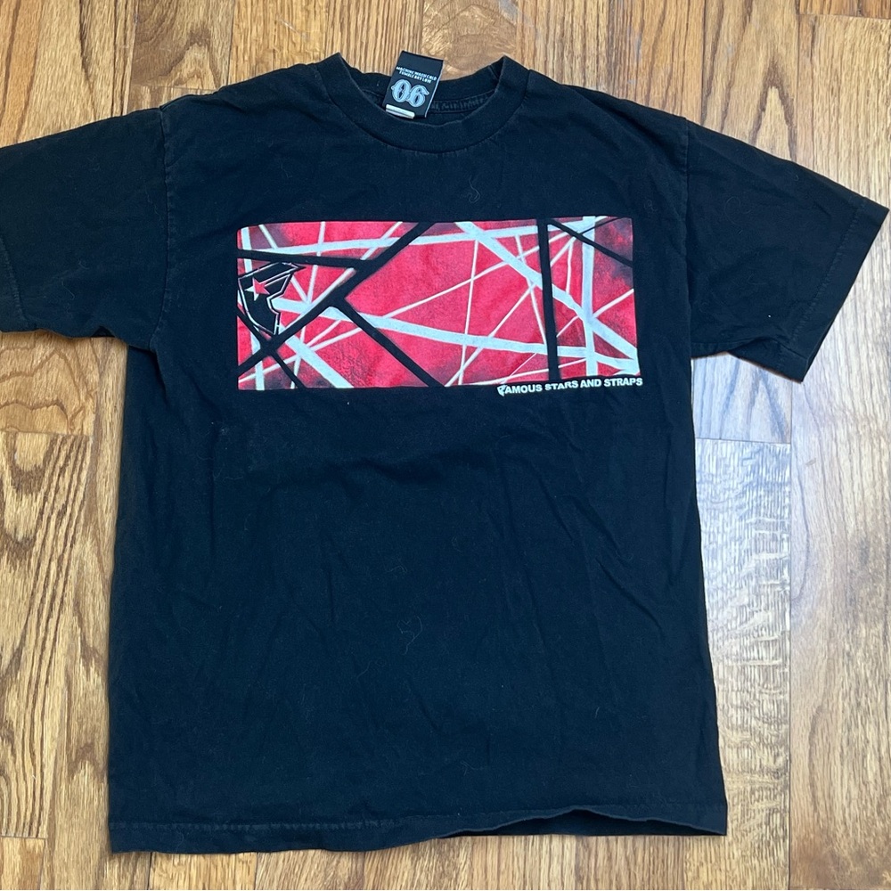 Famous Stars & Straps Black Tee with Red Graphic